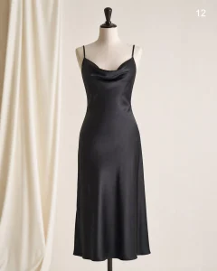Zara Women's Satin Effect Midi Slip Dress