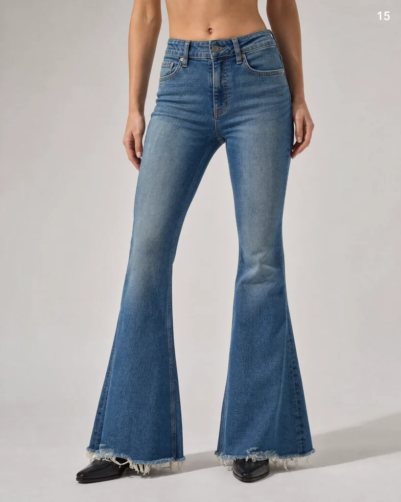 Free People Women's We The Free Raw Hem Flare Jeans