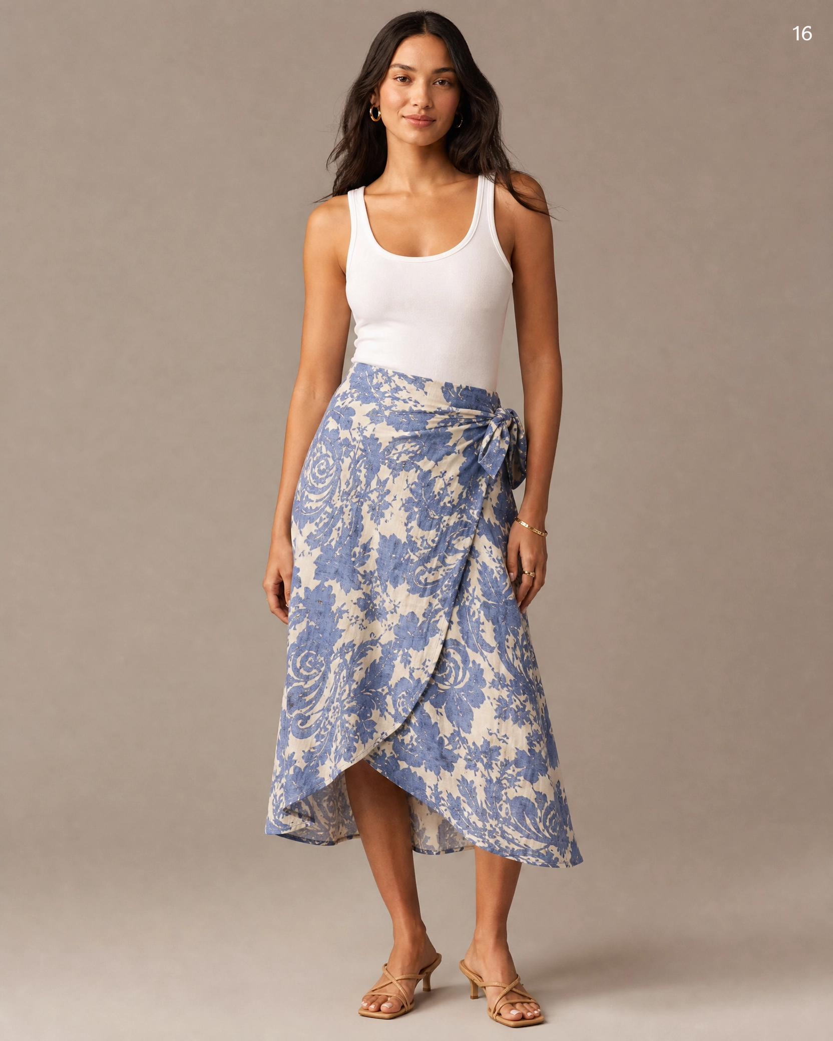 Anthropologie Maeve Women's Wrap Midi Skirt