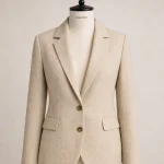 Mango Women's Linen Blazer Beige
