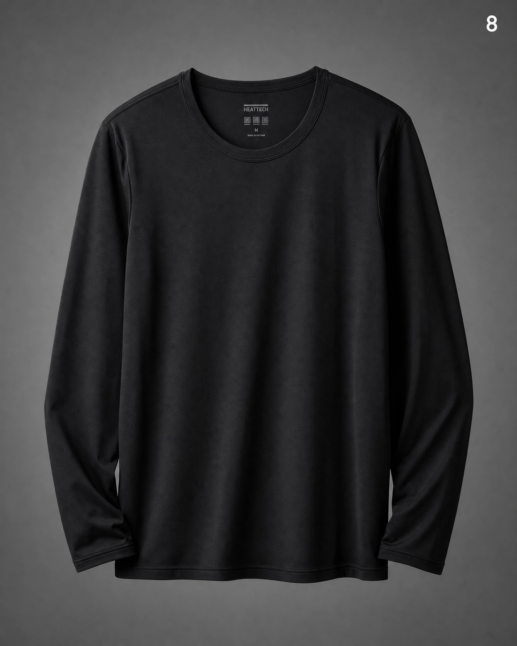 Uniqlo HEATTECH Crew Neck Long-Sleeve T-Shirt Men's